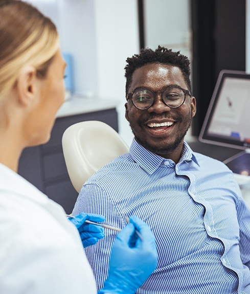A man at the dentist