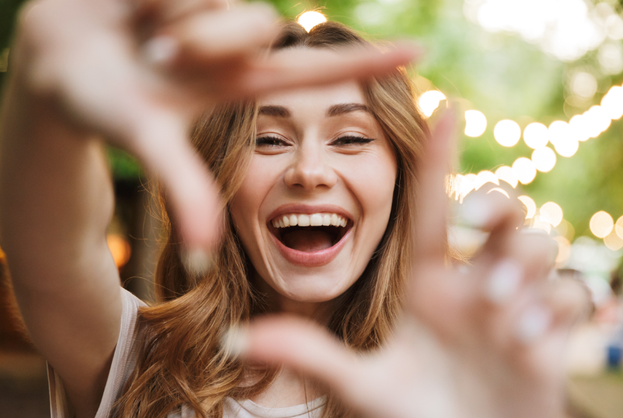 Woman smiling